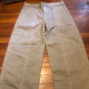 GAP barrel high rise olive/tan Cargo Pants
